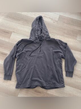 AERIE Hooded Pullover Sweatshirt - Charcoal